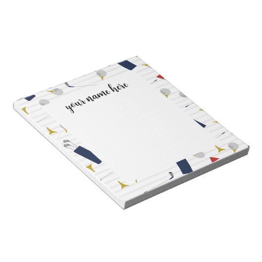 Gepersonaliseerd Golf notitieblok (Schuin)