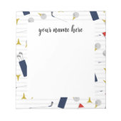 Gepersonaliseerd Golf notitieblok (Voorkant)