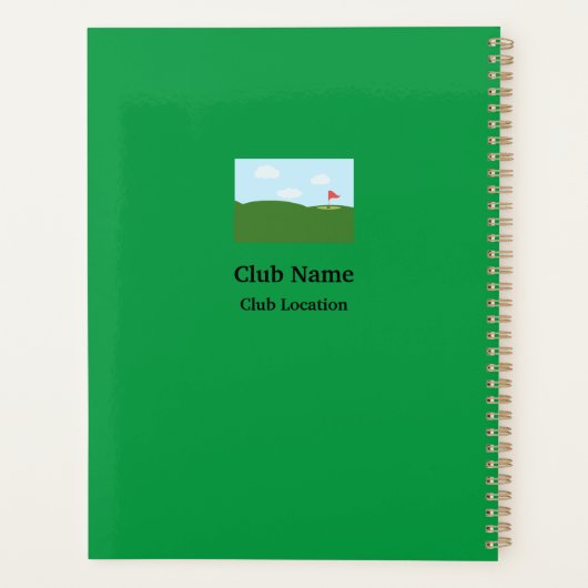 Gepersonaliseerd Golf Planner/Member Gift Planner (Achterkant)