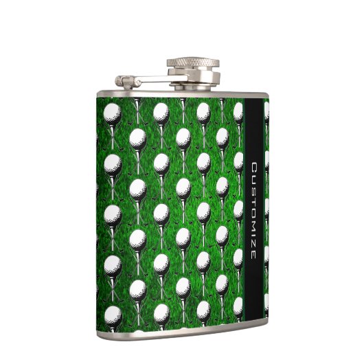 Gepersonaliseerd Golf T-shirt Grass Green Heupfles (Rechts)