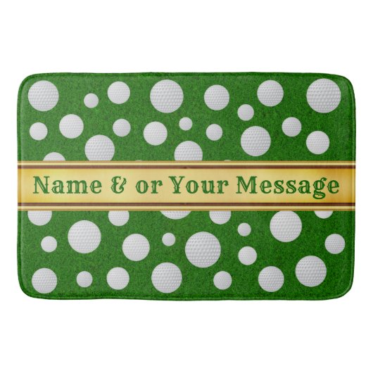 Gepersonaliseerd, GOLF Threaded Bathroom, Golf Badmat (Voorkant)