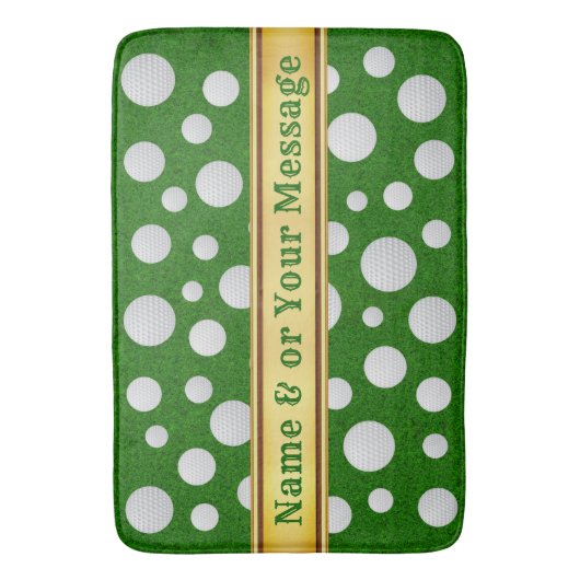 Gepersonaliseerd, GOLF Threaded Bathroom, Golf Badmat (Voorkant Verticaal)