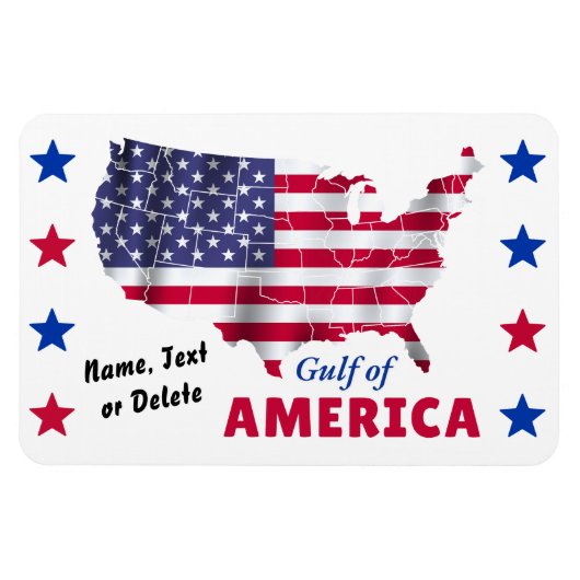Gepersonaliseerd, Golf van Amerika, Patriottische  Magneet (Horizontaal)