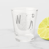 Gepersonaliseerd Golf Whisky Shot Glass Glas (Achterkant)
