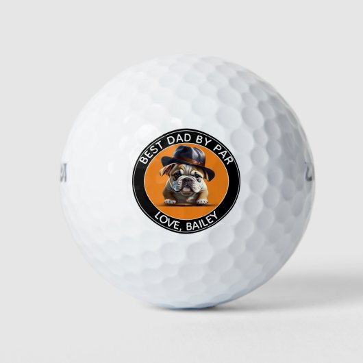 Gepersonaliseerd golfbal met een foto van een hond golfballen (Voorkant)