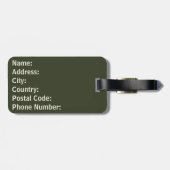 Gepersonaliseerd golfclub monogram ontwerp bagagelabel (Achterkant horizontaal)