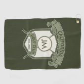 Gepersonaliseerd golfclub monogram ontwerp golfhanddoek (Horizontaal)