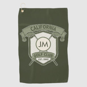 Gepersonaliseerd golfclub monogram ontwerp golfhanddoek