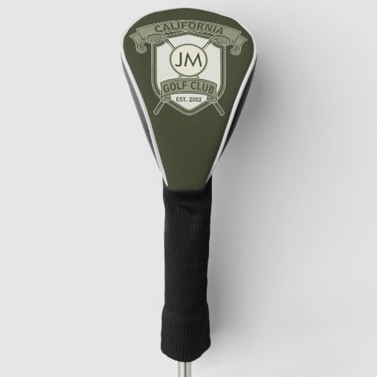 Gepersonaliseerd golfclub monogram ontwerp golfheadcover (Voorkant)
