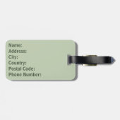 Gepersonaliseerd golfclub monogram ontwerp met gol bagagelabel (Achterkant horizontaal)