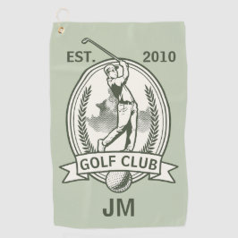 Gepersonaliseerd golfclub monogram ontwerp met gol golfhanddoek