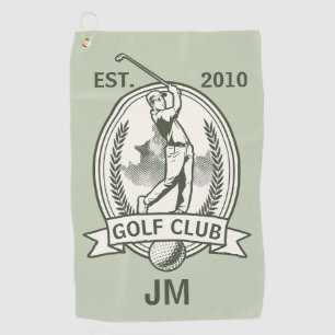 Gepersonaliseerd golfclub monogram ontwerp met gol golfhanddoek