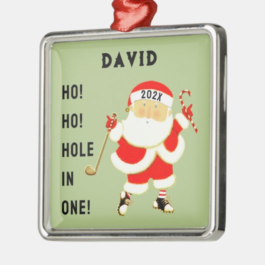 gepersonaliseerd golfgat-in-één keepomwille metalen ornament (Links)