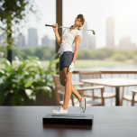 Gepersonaliseerd golfpose acryl sculptuur staand fotobeeldje<br><div class="desc">Gepersonaliseerde fotoherinnering | Leg de geest van het spel vast met deze Gepersonaliseerde Golf Pose Acrylsculptuur. Of het nu gaat om een zelfverzekerde post-shot houding of een speels moment op het groen, we zullen je favoriete foto transformeren in een opvallende acryl uitsparing met een kristalheldere voorkant en een glanzende zwarte...</div>