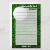 Gepersonaliseerd golfstationarium briefpapier (Voorkant / Achterkant)