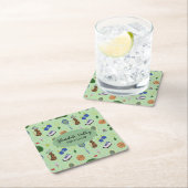 Gepersonaliseerd golfthema kartonnen onderzetters (Insitu)