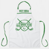 Gepersonaliseerd golfthema Schort: Praat Birdie Ch Schort (Voorkant)