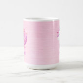 Gepersonaliseerd goochelroze glitter Unicorn gezic Koffiemok (Center)