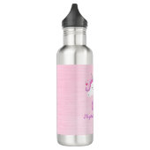 Gepersonaliseerd goochelroze glitter Unicorn gezic Waterfles (Links)