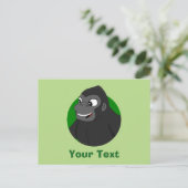 Gepersonaliseerd Gorilla Cartoon Briefkaart (Staand voorkant)