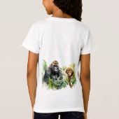 Gepersonaliseerd Gorilla Chimpanzee Oerwoud Monogr T-shirt (Achterkant)