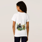 Gepersonaliseerd Gorilla Chimpanzee Oerwoud Monogr T-shirt (Achterkant volledig)