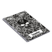 Gepersonaliseerd Gothic Skull Dark Art Notitieboek (Rechterzijde)
