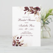 Gepersonaliseerd goud en Bourgogne Vrijgezellenfee Kaart (Staand voorkant)