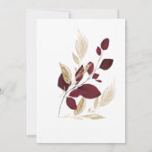 Gepersonaliseerd goud en Bourgogne Vrijgezellenfee Kaart (Achterkant)