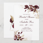 Gepersonaliseerd goud en Bourgogne Vrijgezellenfee Kaart (Voorkant / Achterkant)