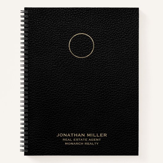 Gepersonaliseerd Goud Logo Notitieboek (Voorkant)