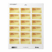 Gepersonaliseerd Goud Merry Christmas Mailing Labe Etiket (Full Sheet)
