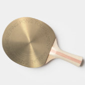 Gepersonaliseerd goud Metallic Tafeltennisbatje (Zijkant)