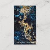 Gepersonaliseerd goudblauwe MERKBARE Visitekaartje (Voorkant)