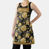  gepersonaliseerd gouden bloemig Schort (Insitu)