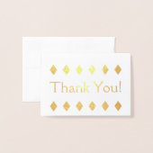 Gepersonaliseerd gouden folie "Dank je wel!" Kaart (Voorkant met envelop)