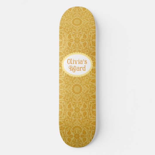 Gepersonaliseerd Gouden Geel Persoonlijk Skateboard (Voorkant)