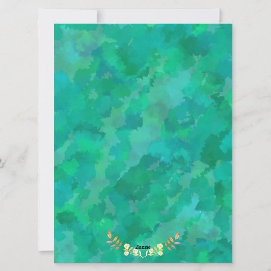 GEPERSONALISEERD GOUDEN KERSTFEEST FEESTDAGENKAART (Achterkant)