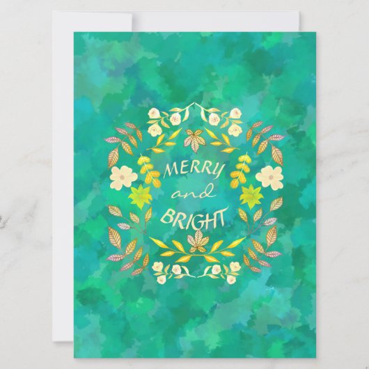 GEPERSONALISEERD GOUDEN KERSTFEEST FEESTDAGENKAART (Voorkant)