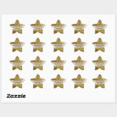 Gepersonaliseerd gouden sequins Star Sticker (Vel)