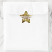Gepersonaliseerd gouden sequins Star Sticker (Tas)