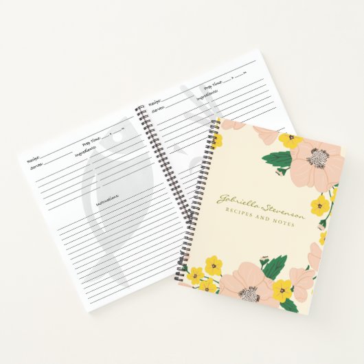 Gepersonaliseerd grafisch roze ventiel notitieboek (Binnen)