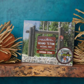 Gepersonaliseerd Grand Teton Photo Souvenir Plaque Fotoplaat (Zijkant)
