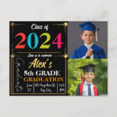 Gepersonaliseerd Grappig Afstuderen 4e tot 12e kla Aankondigingskaart (Achterkant)