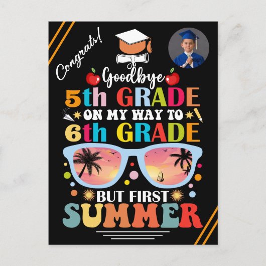 Gepersonaliseerd Grappig Afstuderen 4e tot 12e kla Aankondigingskaart (Voorkant)