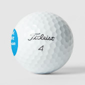 gepersonaliseerd grappig blauw golfballen (Logo)