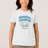 Gepersonaliseerd Grappig Familie Kerstfeest Tri-Blend Shirt (Voorkant)