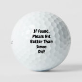 gepersonaliseerd grappig golfballen (Voorkant)