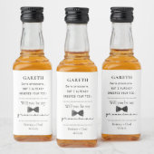 Gepersonaliseerd grappig Groomsman voorstel Likeurfles Etiket (Flessen)