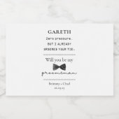 Gepersonaliseerd grappig Groomsman voorstel Likeurfles Etiket (Enkel label)